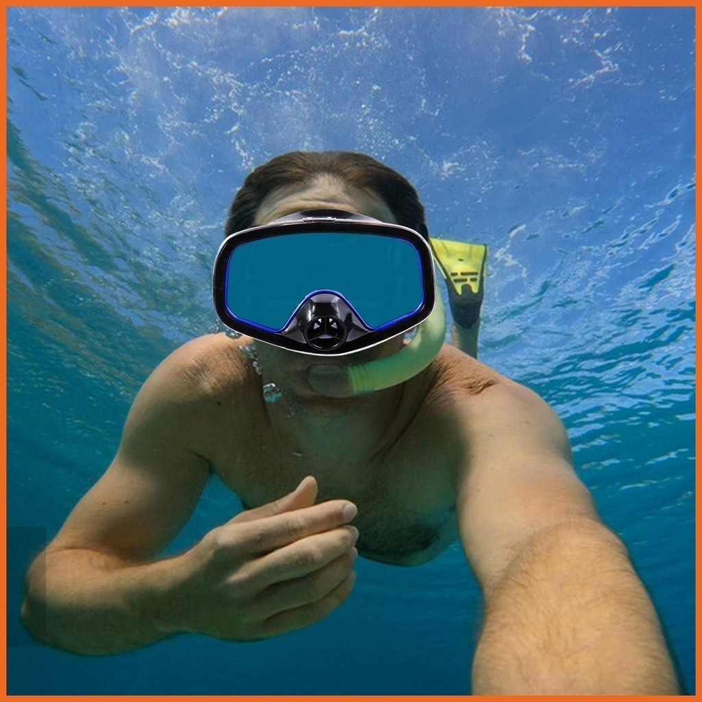 Snorkel Goggles Adult Anti Leak Swimming Face Cover Scuba Diving Gear ...