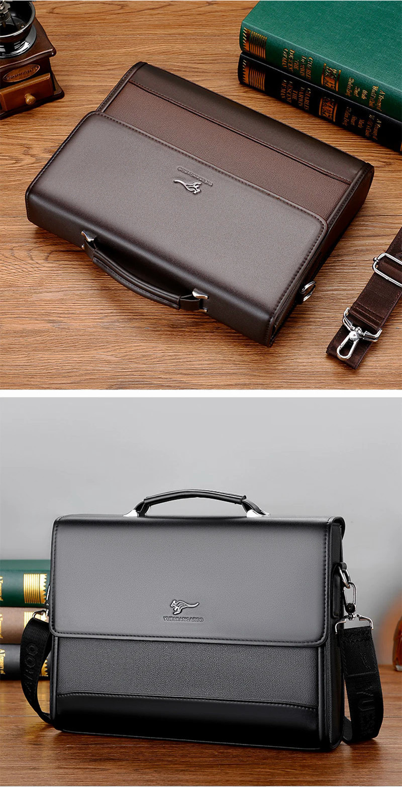 Leather Executives Briefcases For Men Designer Business Tote Bag Wallet ...