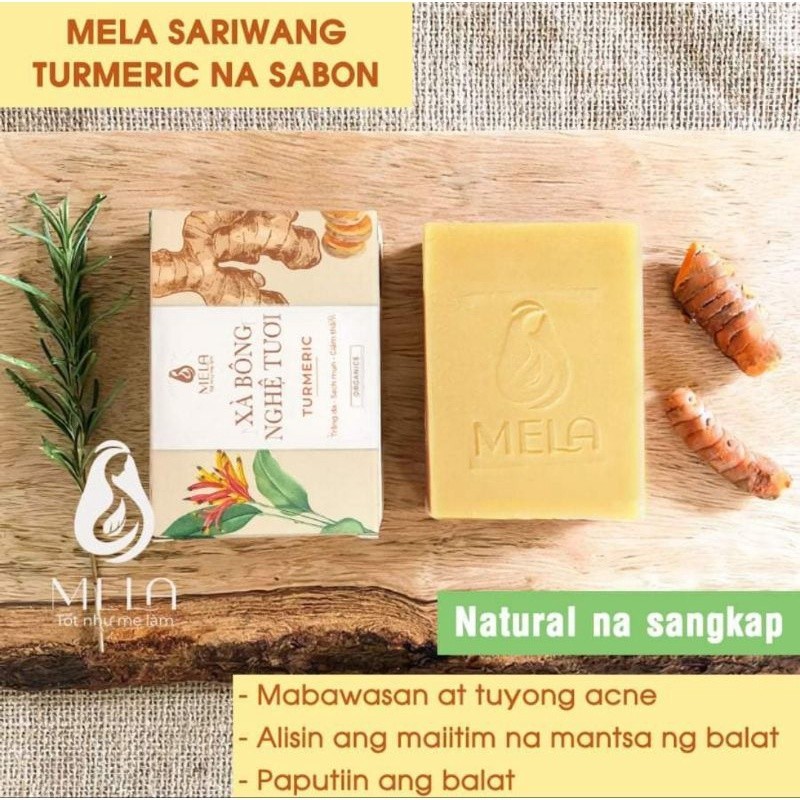 ∇ ⚽︎ MELA FRESH TURMERIC SOAP ( ORIGINAL FROM VIETNAM REDUCE DARK SPOTS