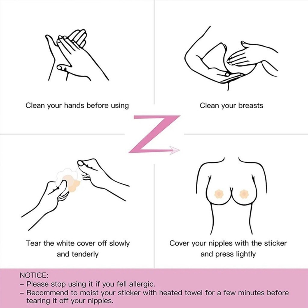 ZXYOUPING 20/200pcs Women Nipple Patch Breast Petals Invisible Nipple ...