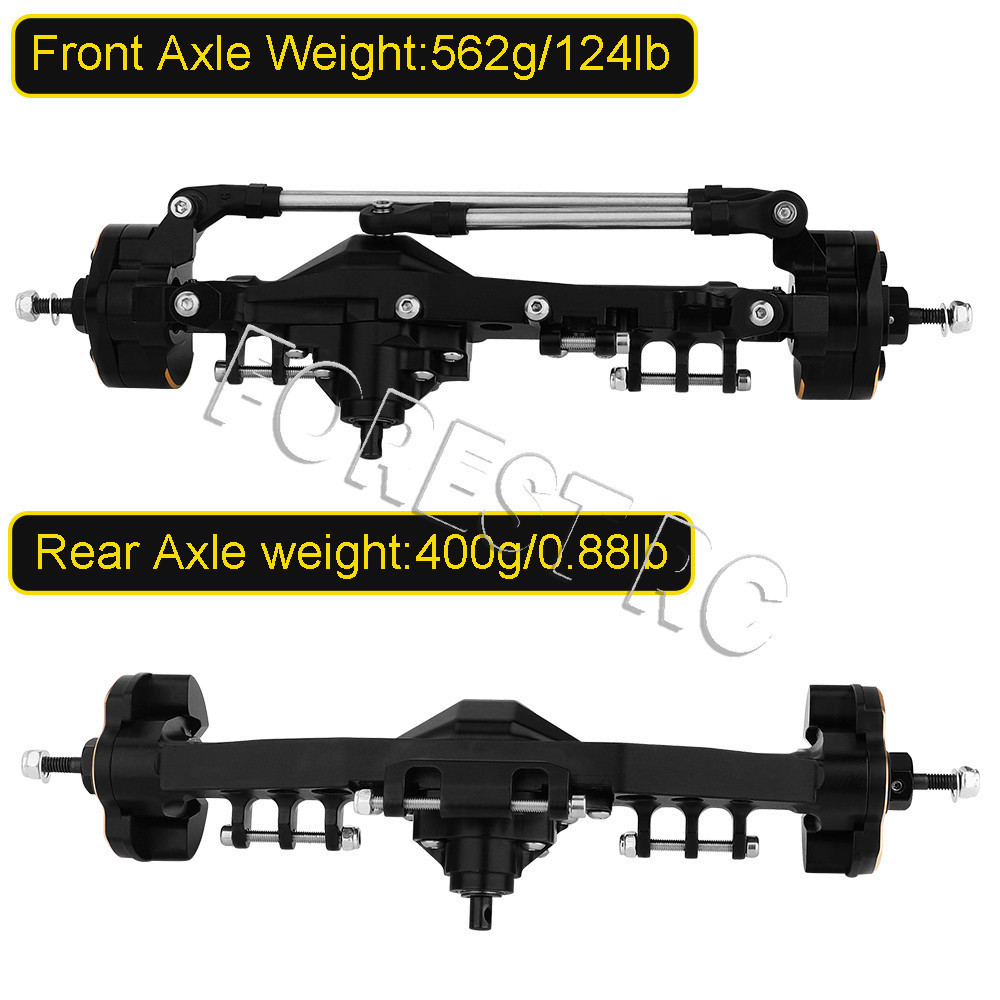 Heavy Duty Brass Counterweight Complete Aluminum Portal Axle for 1/10 ...