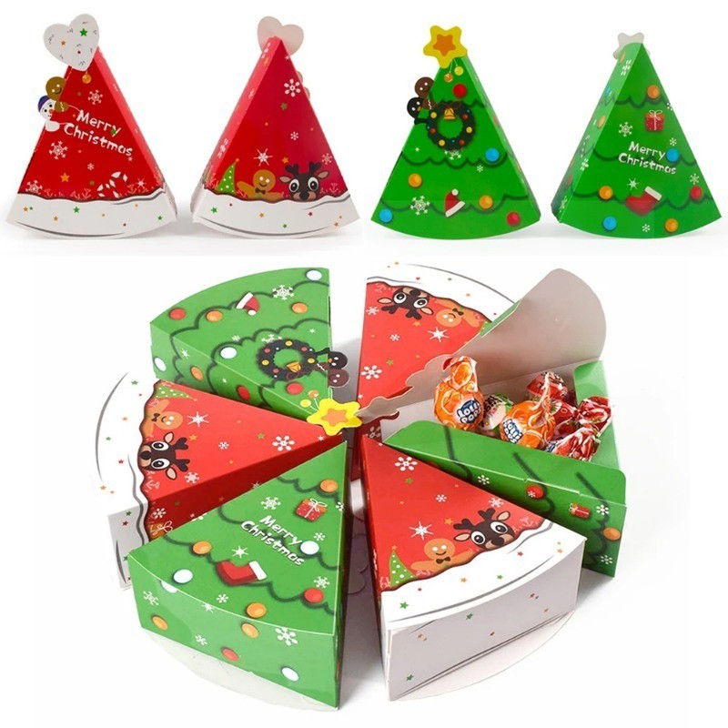 [Hot] Christmas Home Decoration / Christmas Tree Shape Triangle Candy ...