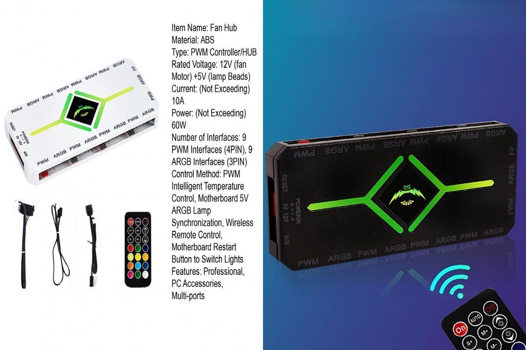 [RB] Desktop Fan Hub Professional Fan Hub Addressable Rgb Fan Hub with