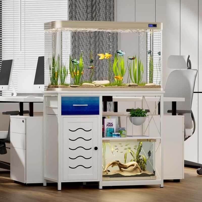 40 Gallon Fish Tank Stand,Aquarium Stand Sa Mga Cabinets,Drawers At ...