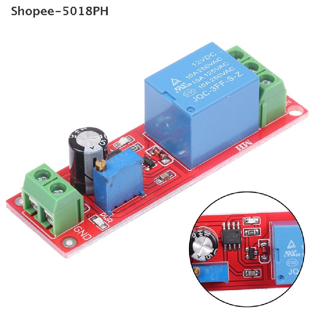 [SNOWPH] NE555 DC 12V Delay Relay Shield Timer Switch Adjustable Module ...