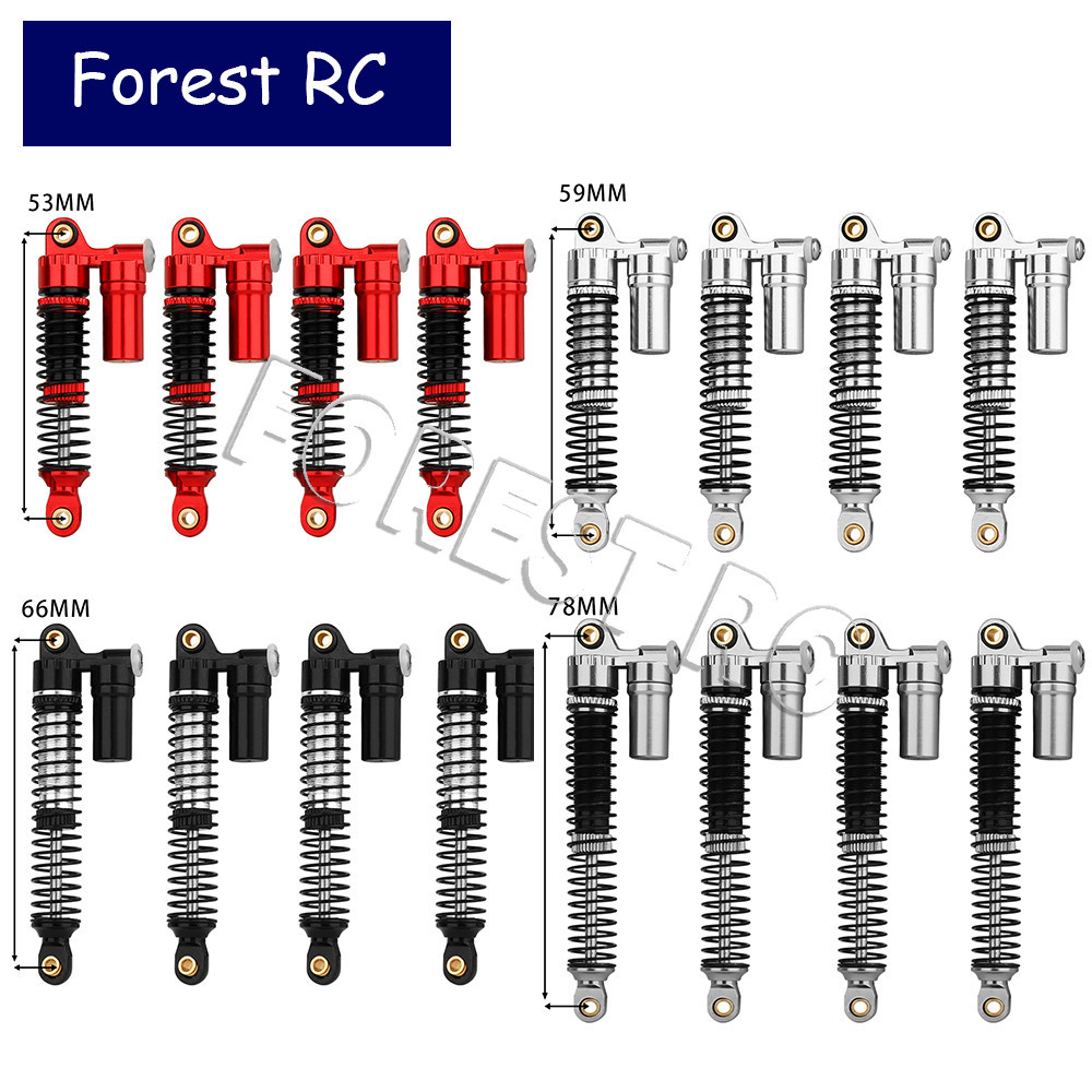 Aluminum Shock Absorber Set (4Pcs) For TRX4M 1/18 RC Crawler - Upgrade Parts In Red - View #4