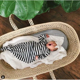 Maize Woven Rope Bassinet Rattan Portable Baby Cribs Bed, Moses Basket ...