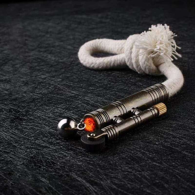 Metal Portable Windproof Match Rope Kerosene Lighter Outdoor Cam g ...