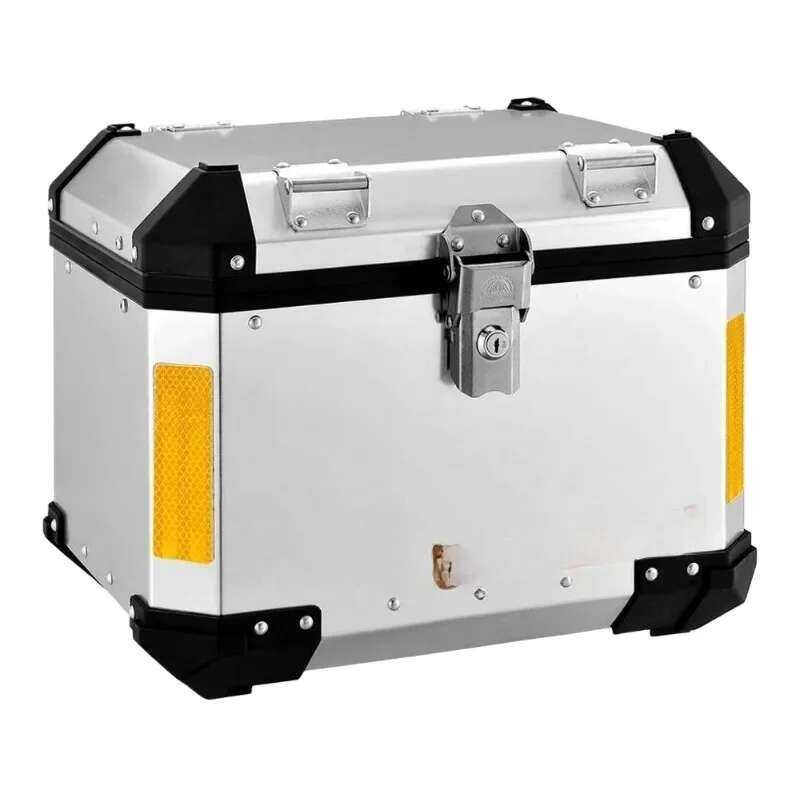 Aluminium Motorcycle L Top Box Aluminum Motorbike Trunk Scooter Rear ...