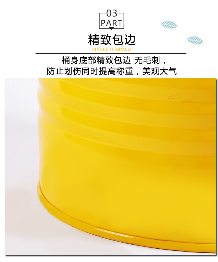 Iron Bucket Stool Iron Round Stool Backrest Chair Storage Paint Bucket ...
