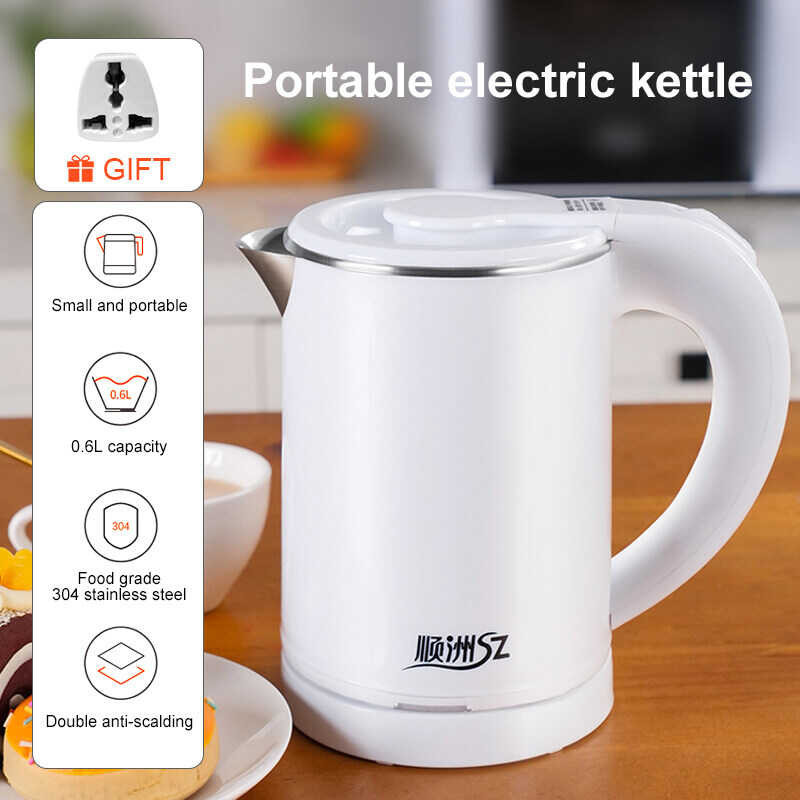 Travel Kettle Portable 600Ml Mini Electric Hot Water Cup Dormitory