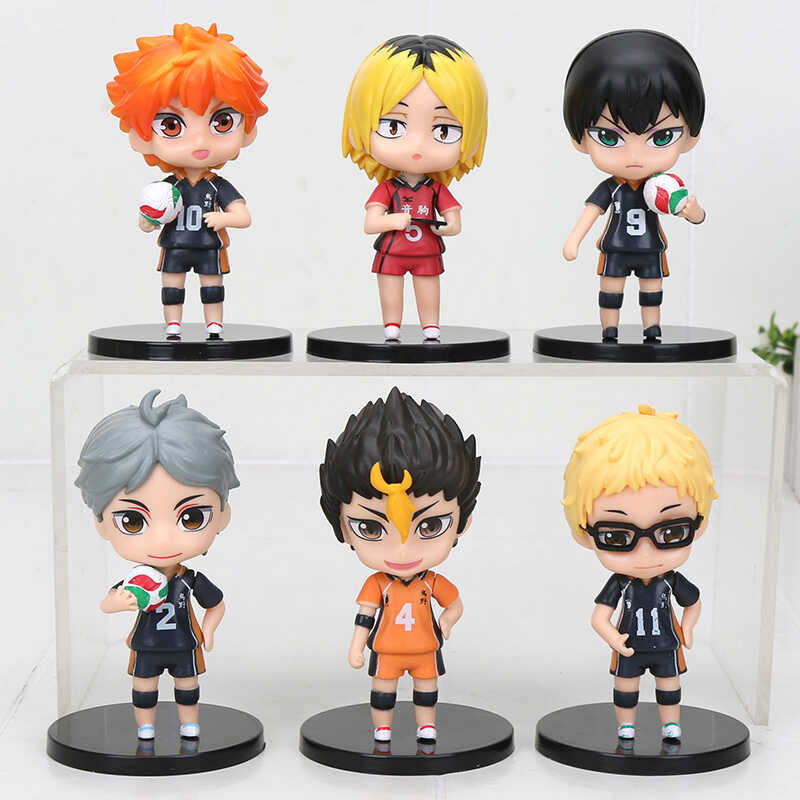 6Pcs/Set 10Cm Anime Haikyuu Toy Haikyuu Figures Kenma Hinata Tobio ...