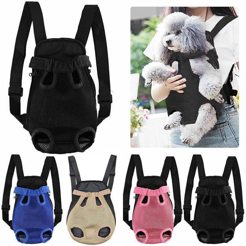 Carriers Bag Breathable Portable Pet Dog Carrier Adjustable Mesh Dogs ...