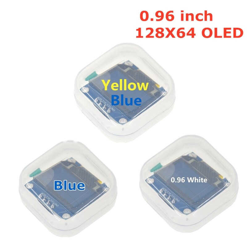 White Blue color 128X64 Yellow Blue OLED LCD LED Display Module For ...