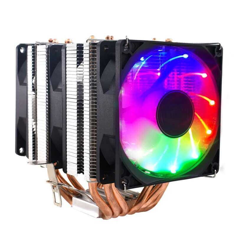 TISHRIC 3 A8 4/6 Heat Pipes CPU Cooler Fan Radiator 4 Pin PWM RGB Coog ...