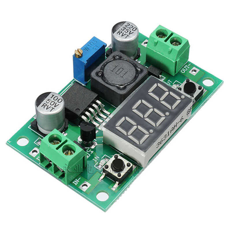 LM2596 DC-DC Adjustable Voltage Reduction Module with Voltage Meter ...