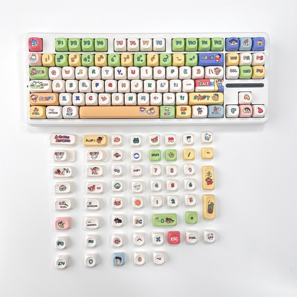 【PH STOCK】MOA Profile Keycaps Full Set Cute Kawayii Thermal Sublimation ...