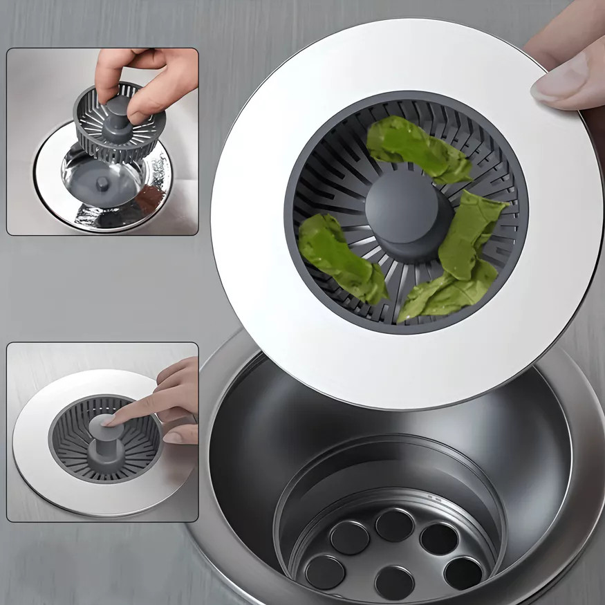 New Sink Filter Bounce Core Kitchen Odor&Leak Prevention Dishwashing ...
