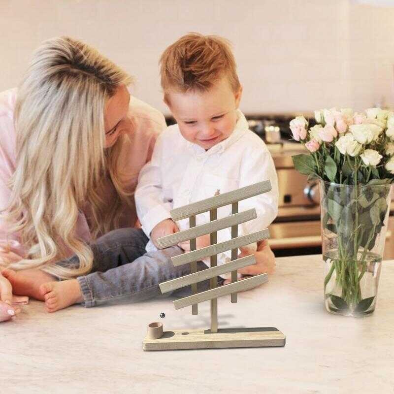 Trackers Toy Drop Educational Wooden Montessori Ball Ramp For Early ...
