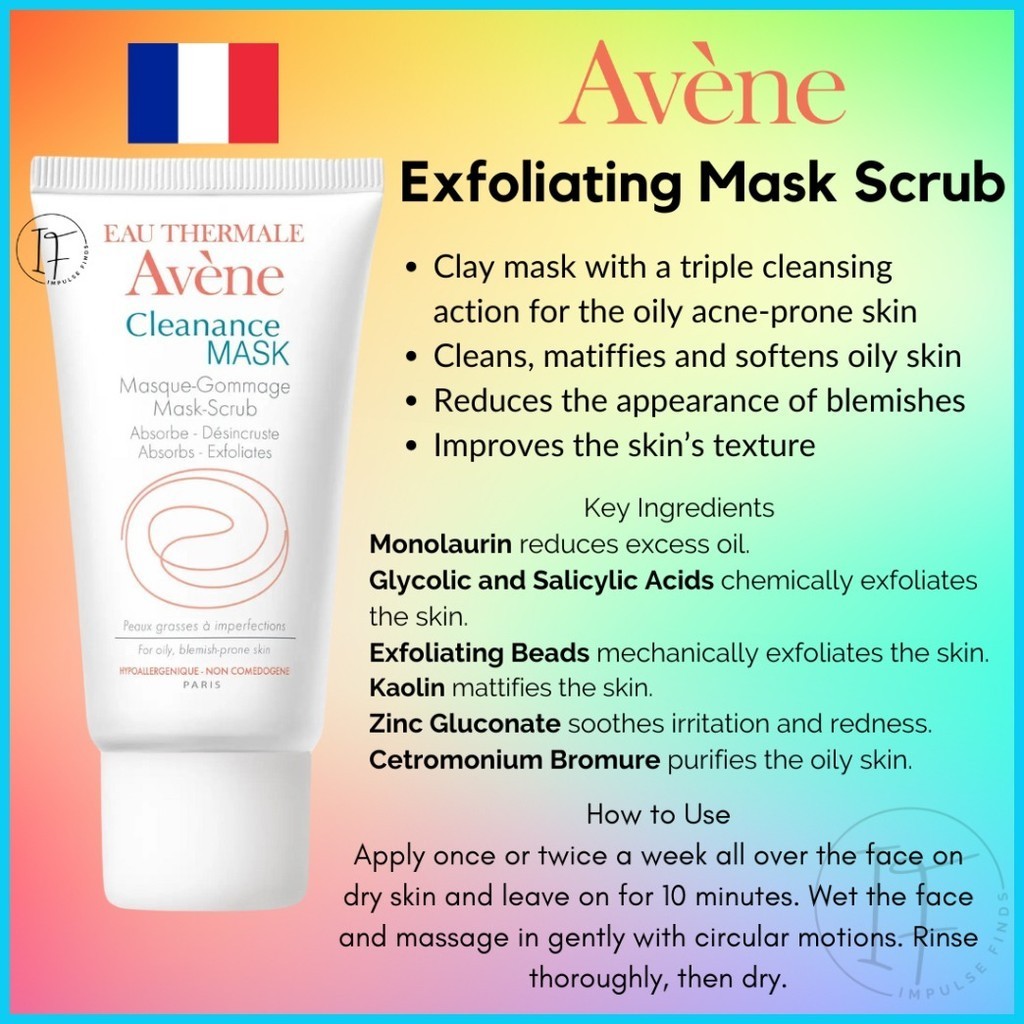☪ Avene Cleanance Mask Scrub AHA BHA 50ml Shopee Philippines