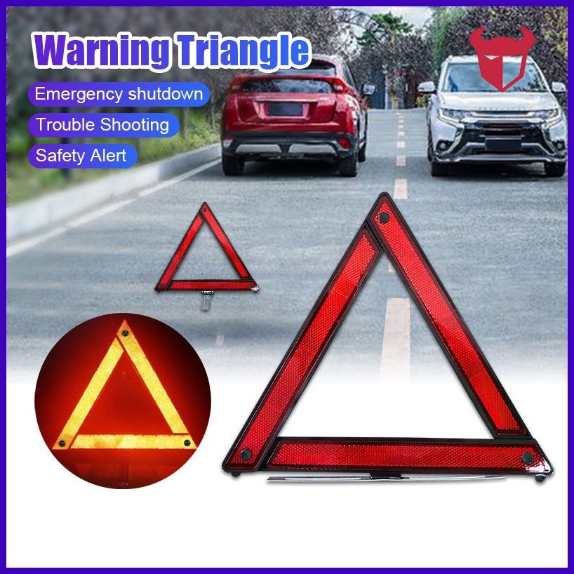 Car Emergency Breakdown Warning Triangle Red Reflective Safety Hazard ...
