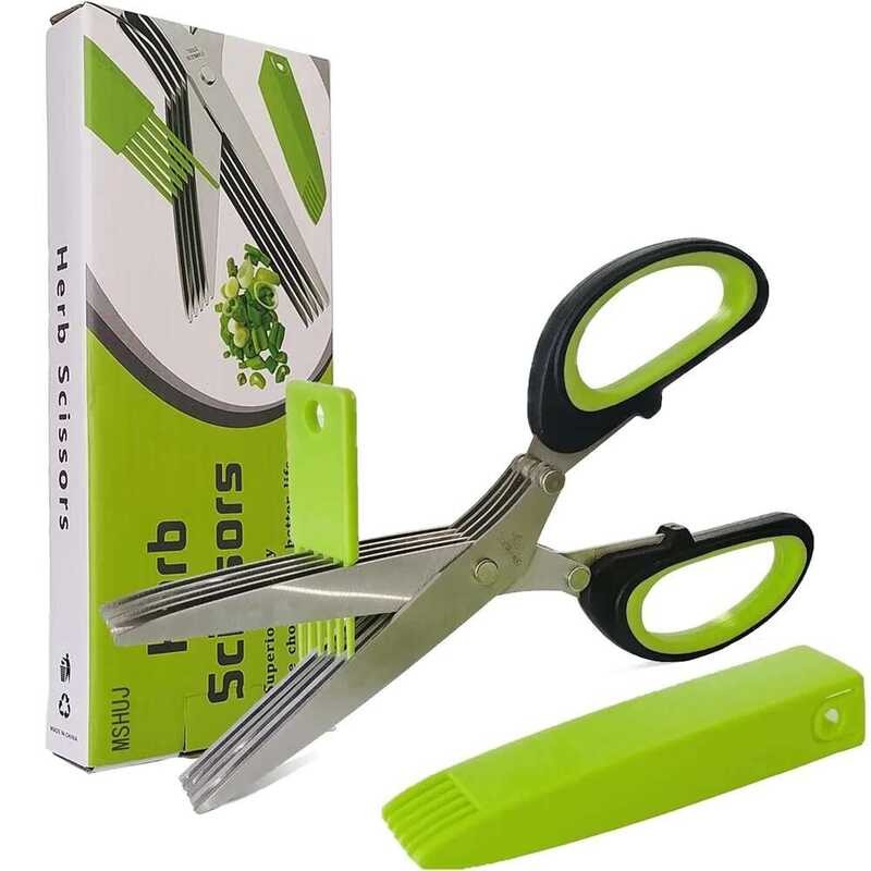 Multilayer Scissors Kitchen Scissors 5 Blades Stainless Onion Cutter ...