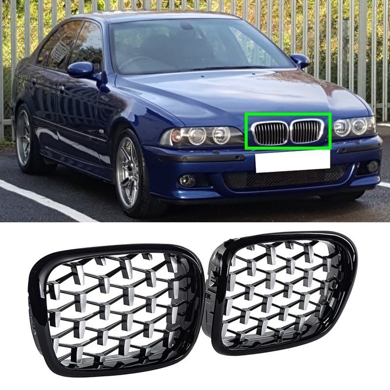 High quality- Car Front Kidney Grille Grill Diamond Style for BMW 5 ...