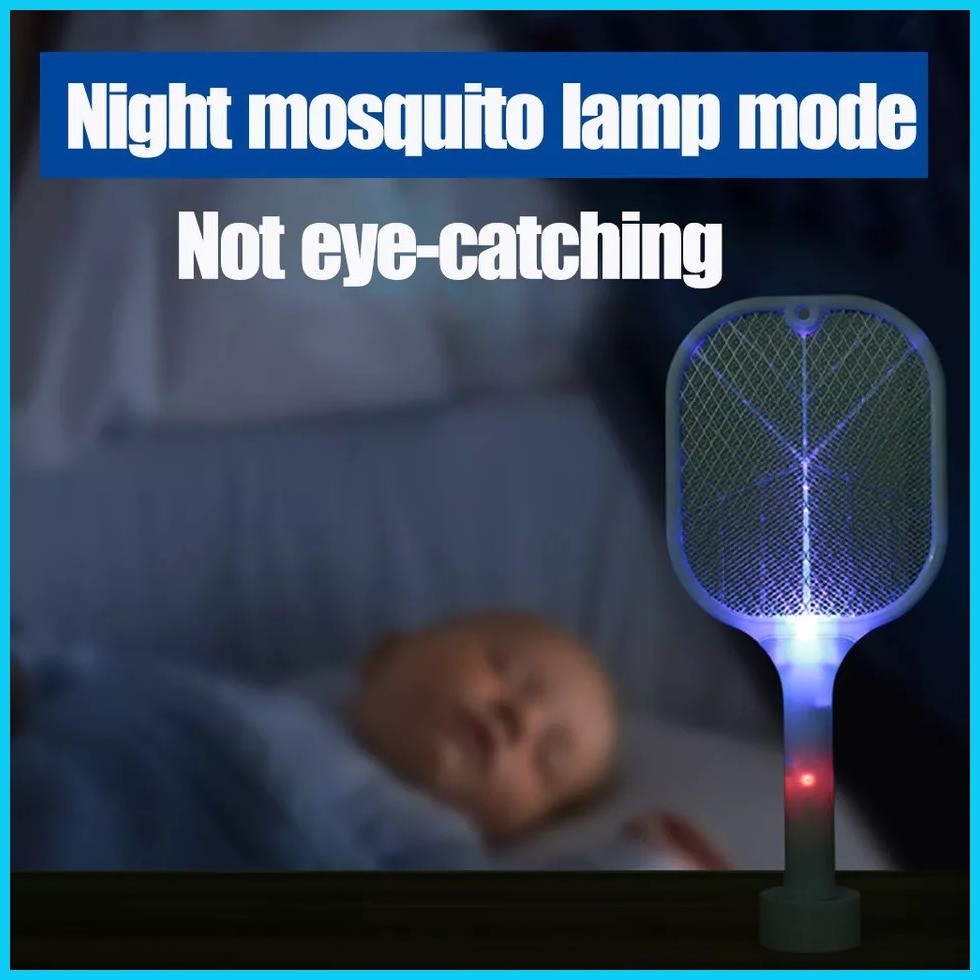 ∆ ♝ 2 In 1 Handheld Mosquito Swatter Fruit Fly Electric Wasp Killer