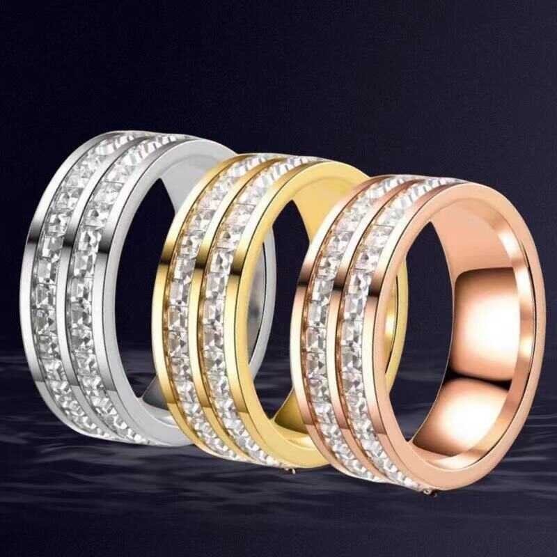 Walang hamog bakal nakapako singsing para mga kababaihan sa estilo ng ...