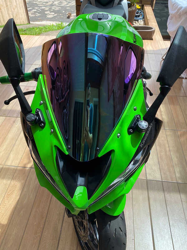 Dark Smoke Windshield For 2009-2014 Kawasaki Ninja ZX6R ZX-6R - Aftermarket Replacement Screen