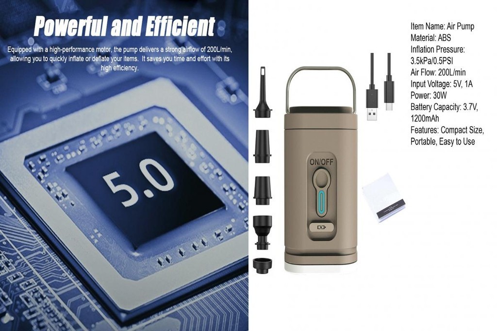 Rechargeable Air Pump Wireless Air Pump Portable Air Compressor with