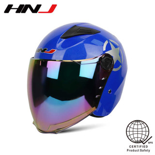 HNJ FF860 Motorcycle Helmet Half Face tinted Single Visor Ps Mark