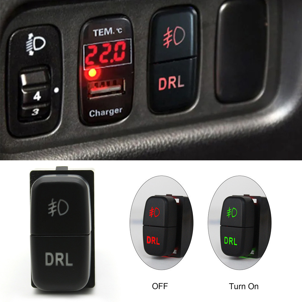 HYS Car Dual Switch DRL Front Rear Diff Fog Spot Bar Switch Unlock ...
