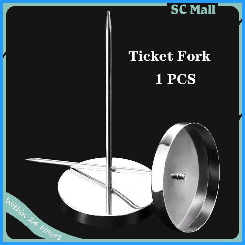 Straight Rod Ticket Fork Safe Memo Holder Receipts Check Bill Fork for ...