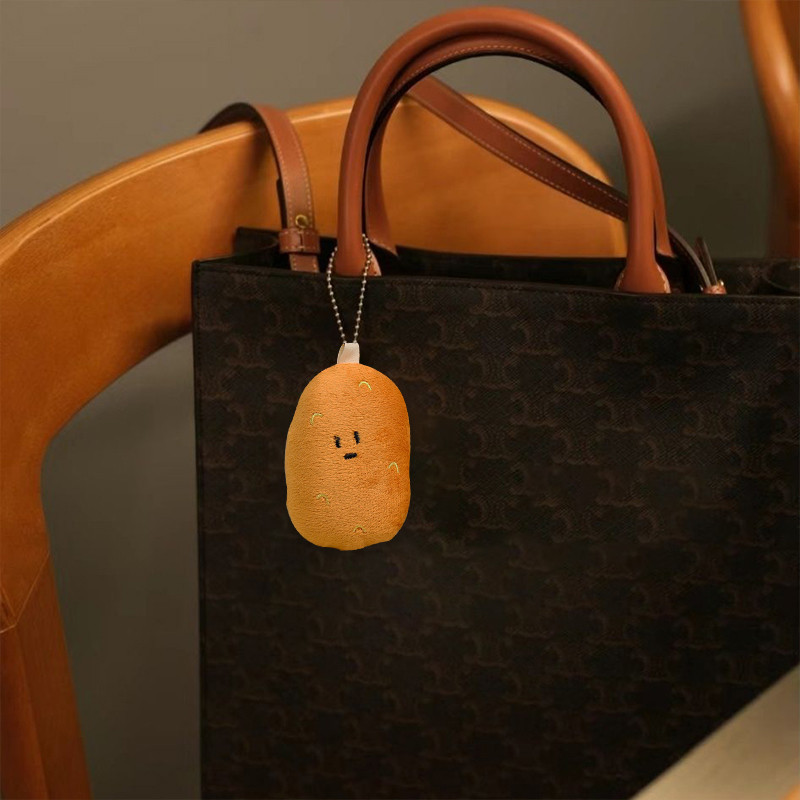Cute Little Potato Keyring Plush Bitter Gourd Keychain Student Bag ...