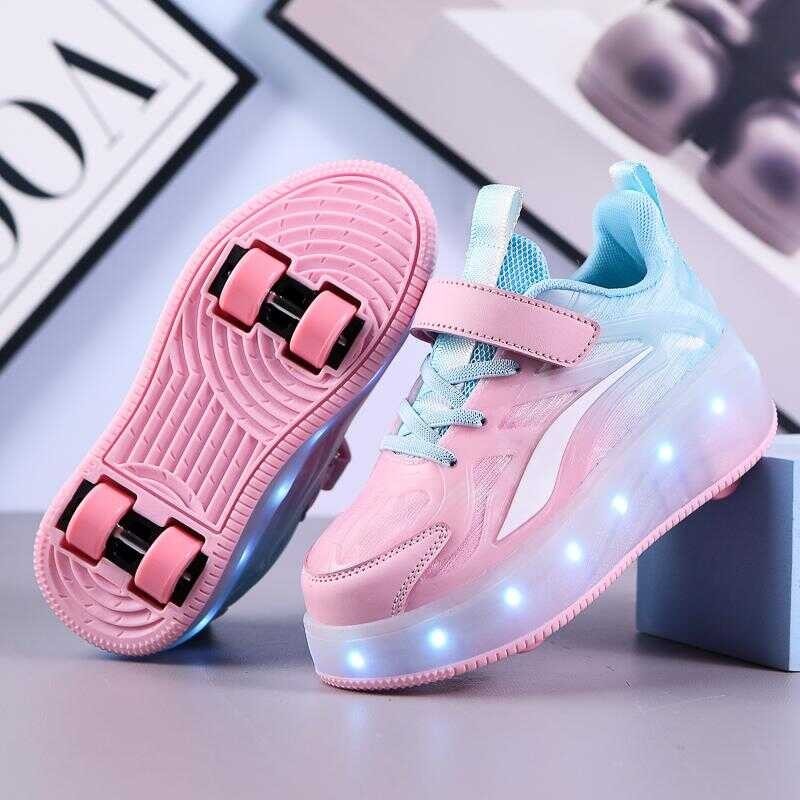 Sa Mga Bata Labas Na Sapatos Ng Sports Girlsled Rechargeable Luminous ...