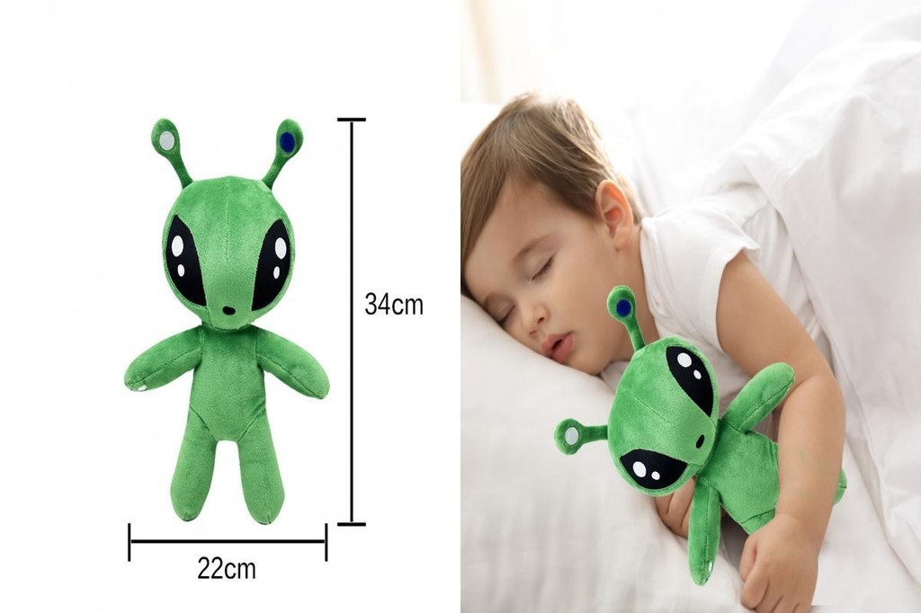 Aliens Plush Doll Green Aliens Plushie Adorable Green Alien Plush Toy ...
