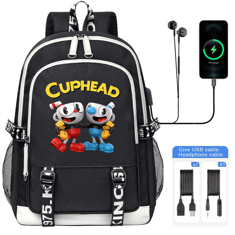 Cuphead and mugman backpack best sale