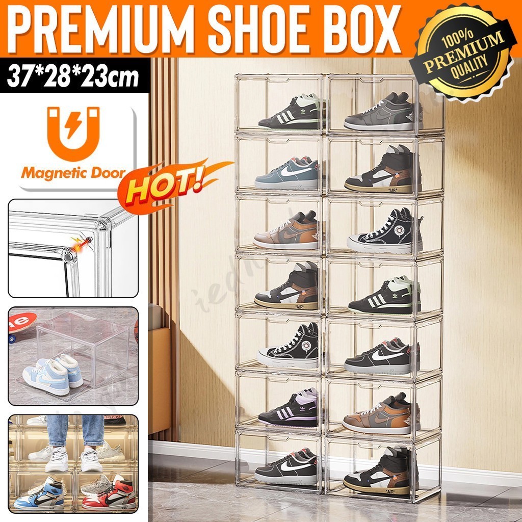 Shoe Box Transparent Acrylic Shoe Storage Box Sneakers Anti-Oxidation ...
