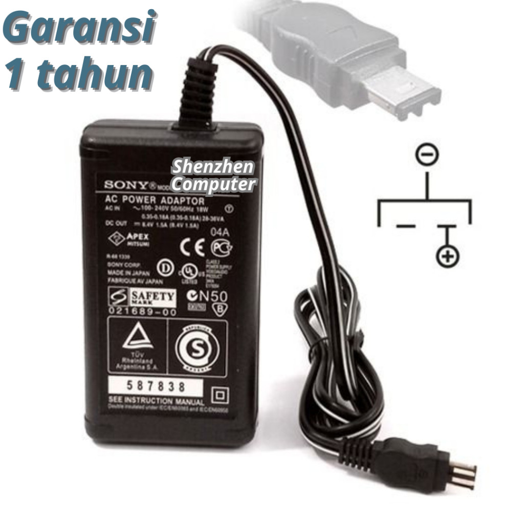 Vhbw Cavo Alimentazione Mini USB 1m - Compatibile Con Sony MiniDV DCR-TRV22E, TRV24E, TRV25 E Molti Altri - Nero - 4