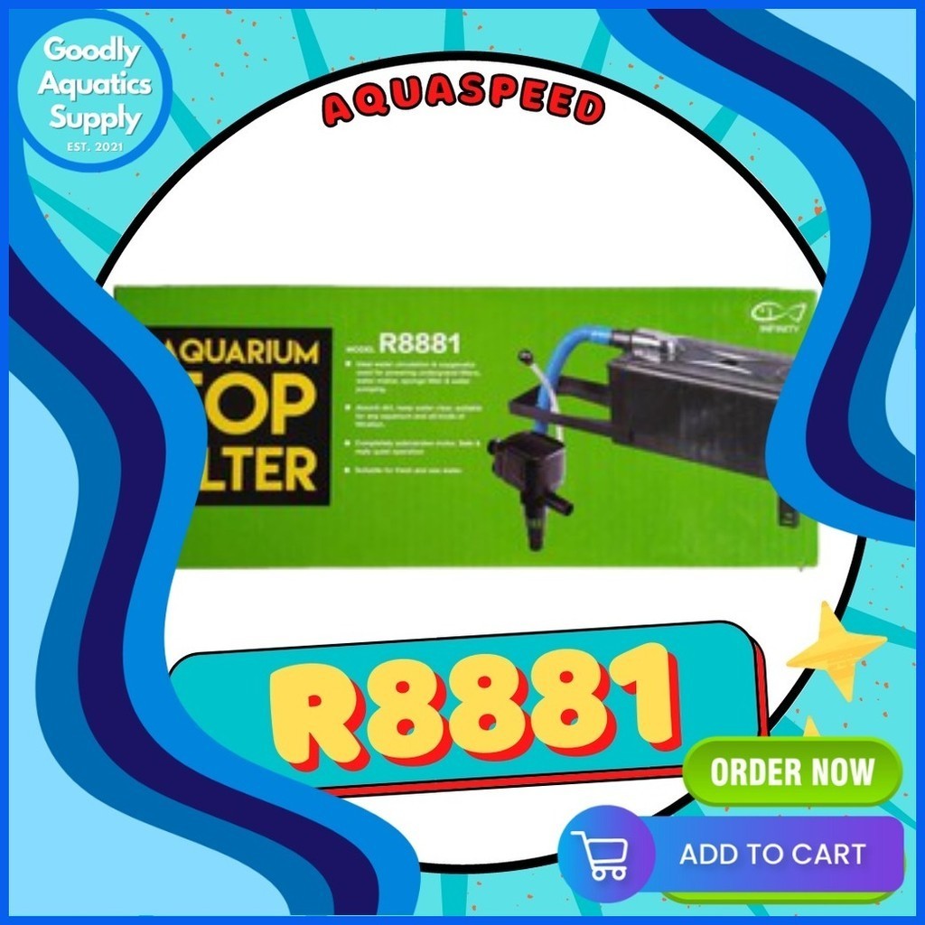 Infinity Aquarium Top Overhead Filter 10 Watts R8881 For 10 - 20 ...