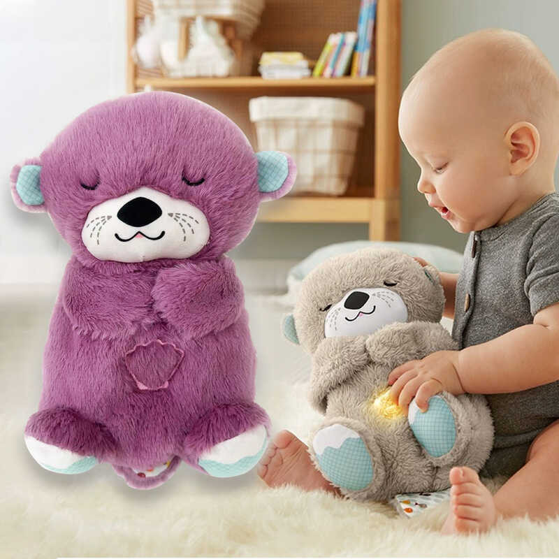 Breathe Bear Baby Soothes Baby Otter Plush Toy Children Soothing Music