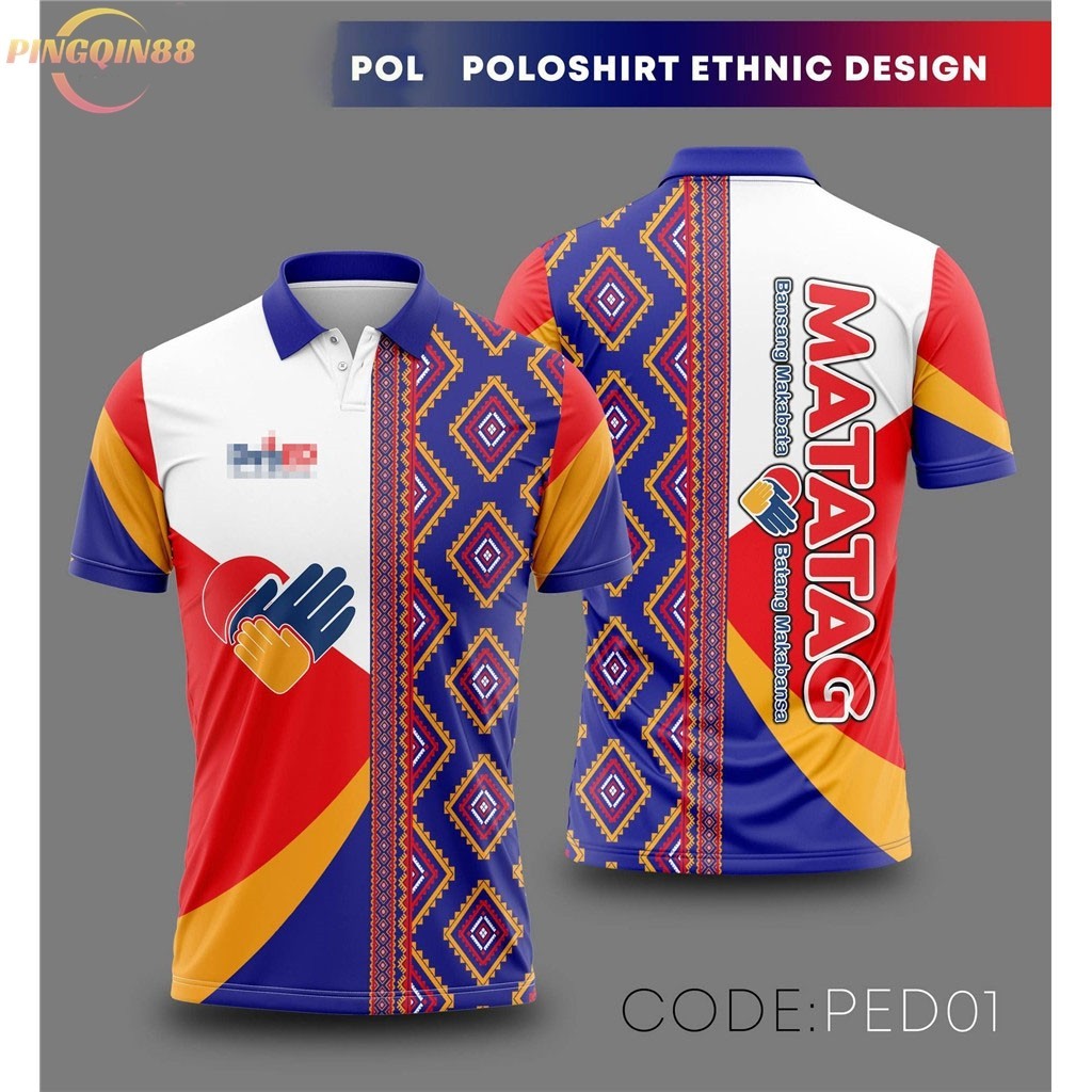 2024 New Ethnic Matatag Full Sublimation Tshirt And Polo Shirt For Men 