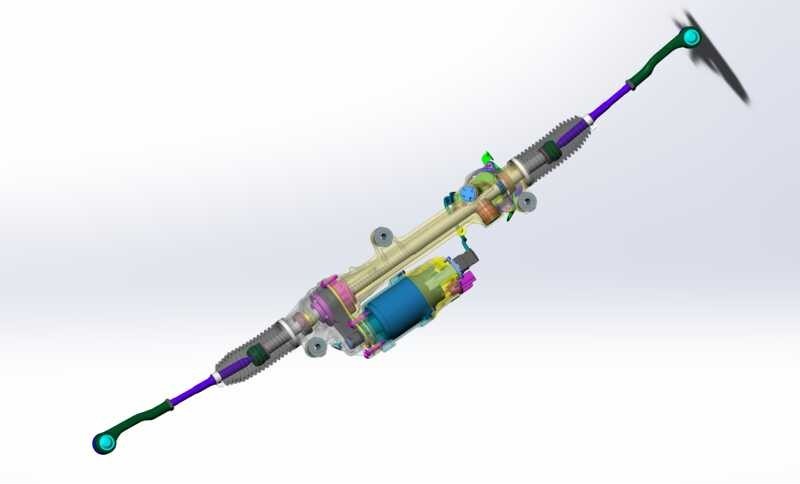 Detailed Of Automobile Steering Mechanism D Drawing Mathematical ...
