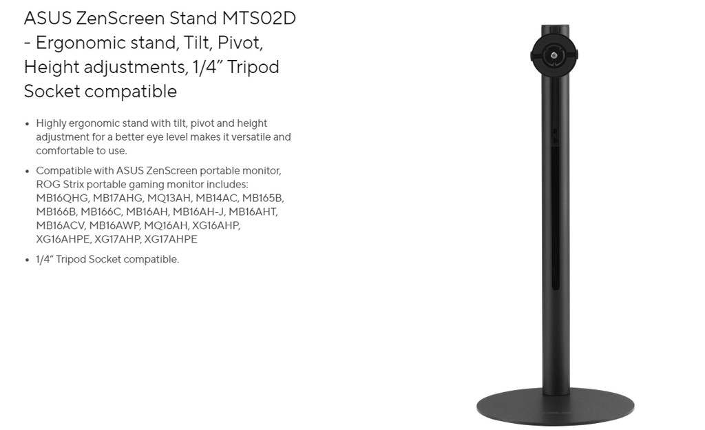 Asus Zenscreen Stand MTS02D - Soporte de monitor