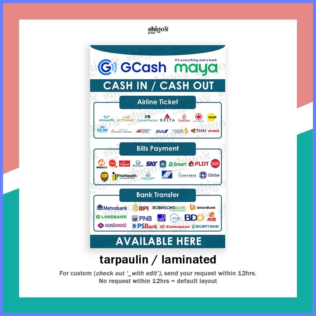 ♂ ﹍ Blue Gcash Maya All-In-One Bills Payment Business Tarpaulin and ...
