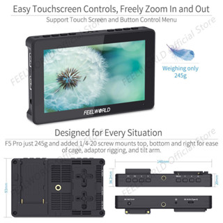 FEELWORLD 6 Inch Touch Screen DSLR Camera Field Monitor HD1920x1080 4K ...