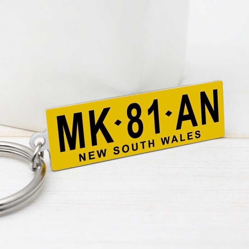 Custom [Hot K] License Personalized Car Number Plate Keychain New Driver Gift Anti-Lost Keyring ...