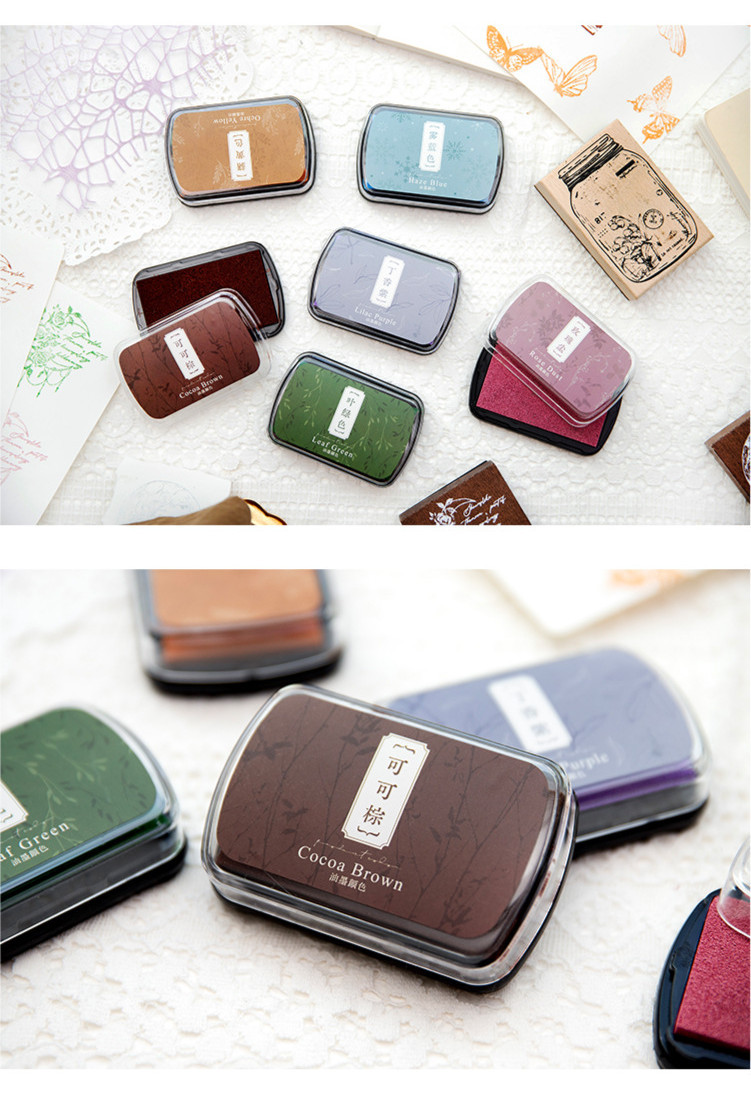 Craft Ink Pad Stamps Partner 6 Color Ink Pad Finger Washable Kids Stamp ...