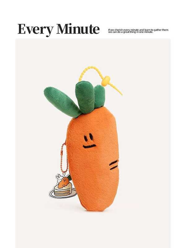 EMINTE Genuine Cute Carrot Doll Coin Purse, Korean Ins Style Storage ...